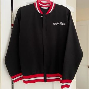 ZARA “Maybe Later” ribbed bomber jacket